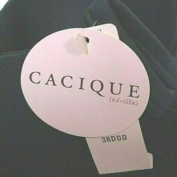 Cacique Lane Bryant Womens Smooth T Shirt Bra Convertible Strap 46C Black NEW - Picture 5 of 10